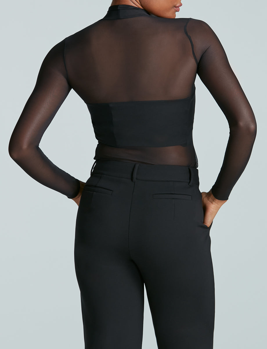 Commando Chic Mesh Long Sleeve Turtleneck