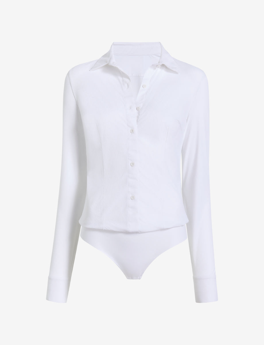 commando Classic Ribbed Button Down Bodysuit