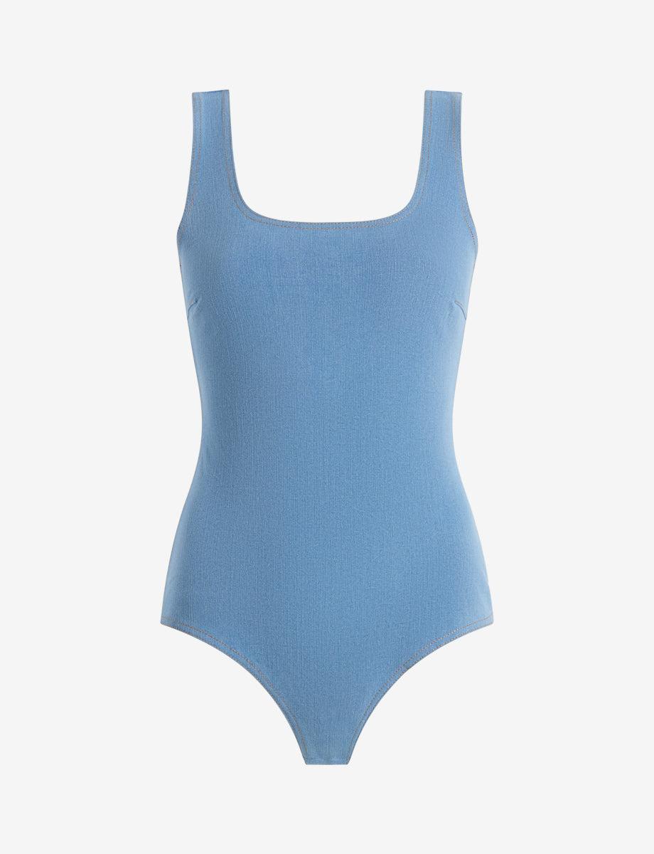 commando Do It All Denim Squareneck Bodysuit