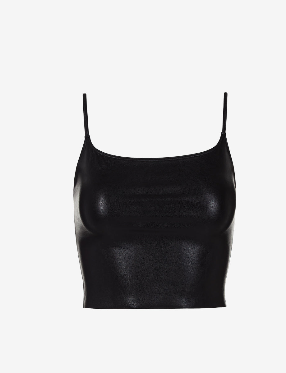 commando Faux Leather Cami Crop Top