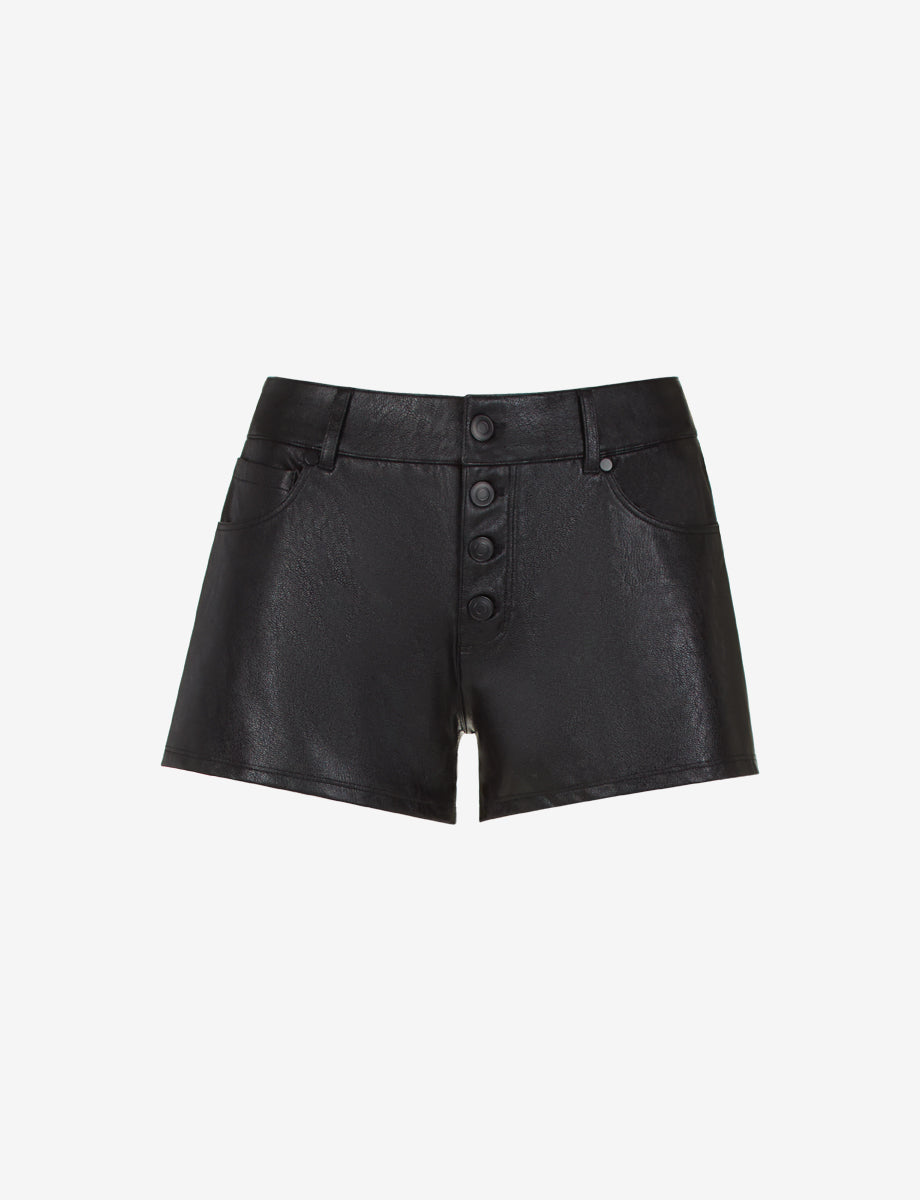 commando Faux Leather Five-Pocket Short