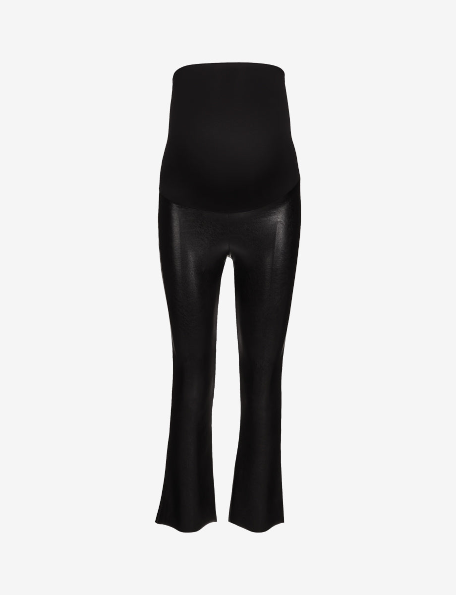 commando Faux Leather Maternity Cropped Flare