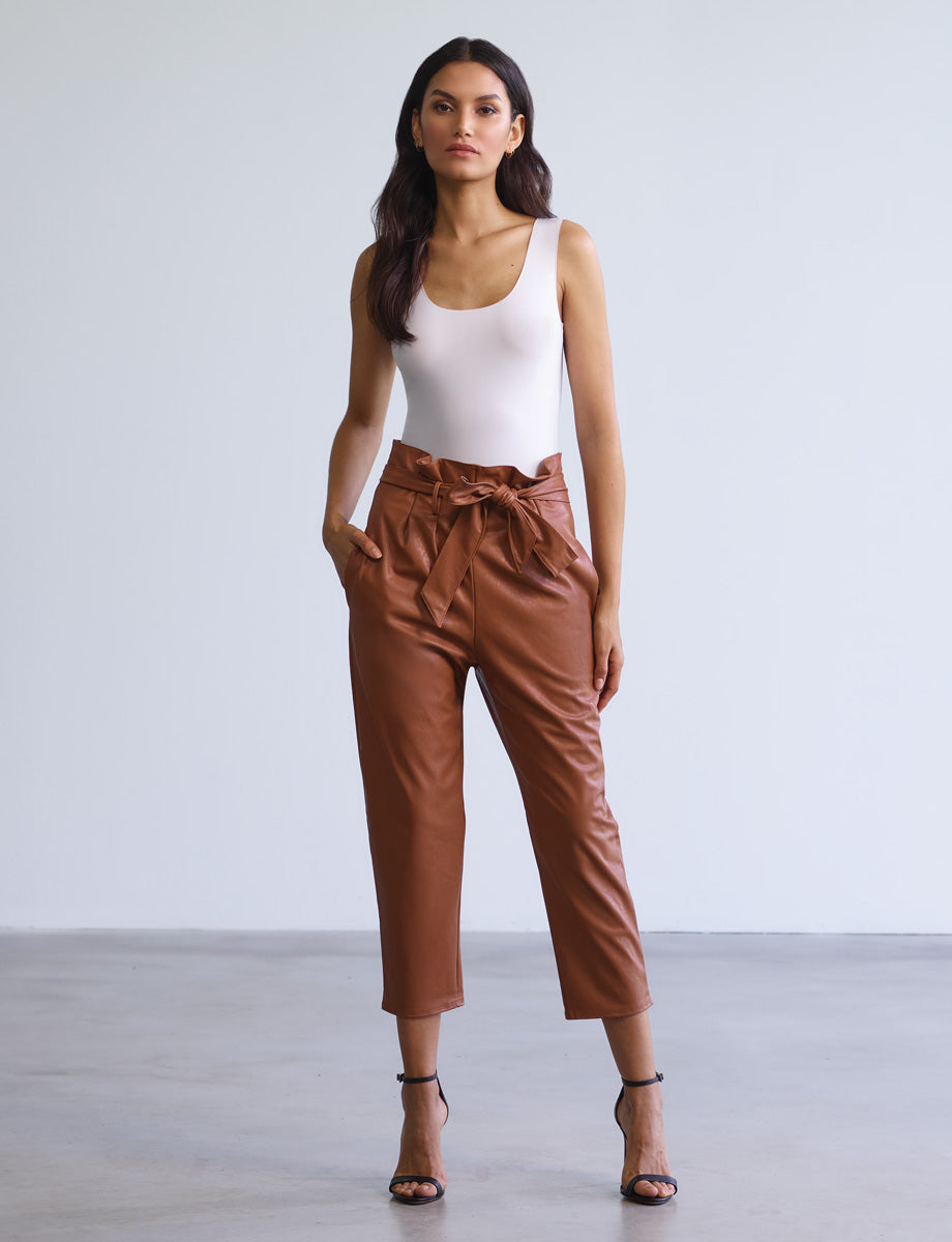 Commando Faux Leather Paperbag Pants