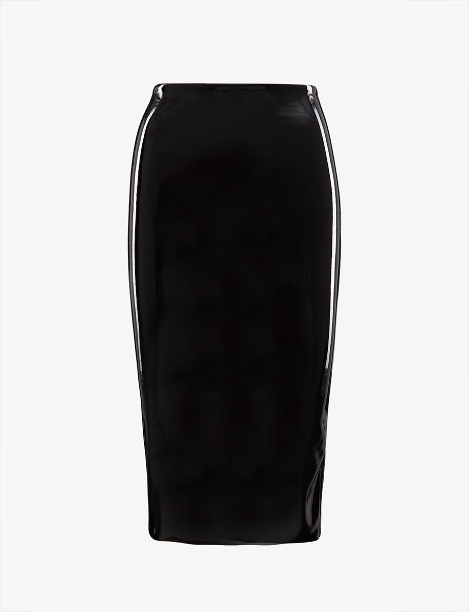 commando Faux Patent Leather Midi Skirt