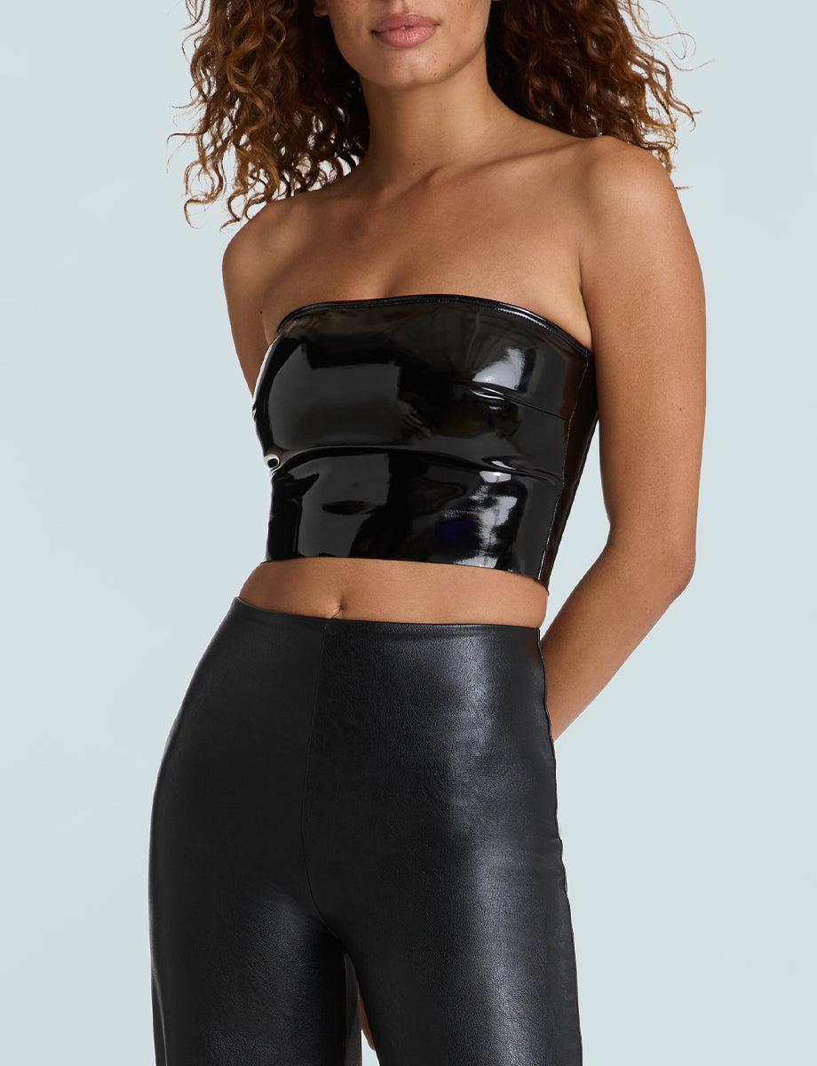 commando Faux Patent Leather Tube Top