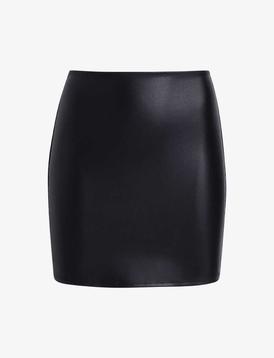 commando Matte Metallic Micro-Mini Skirt