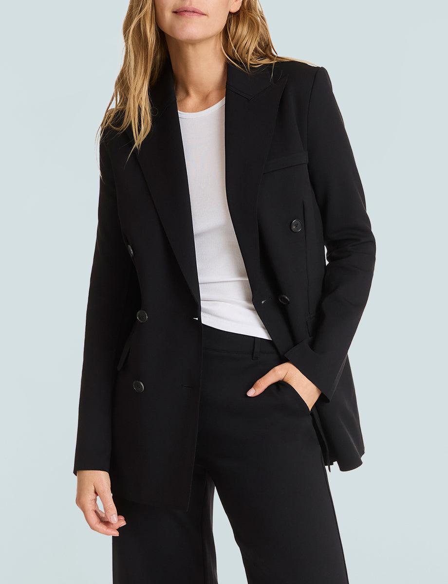 Commando Neoprene CEO Double-Breasted Blazer