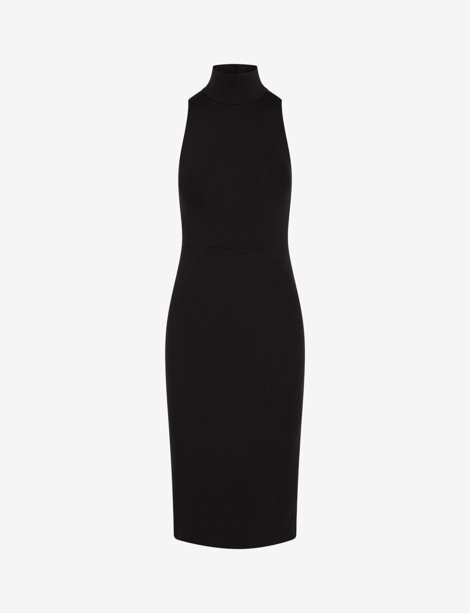commando Neoprene Turtleneck Midi Dress