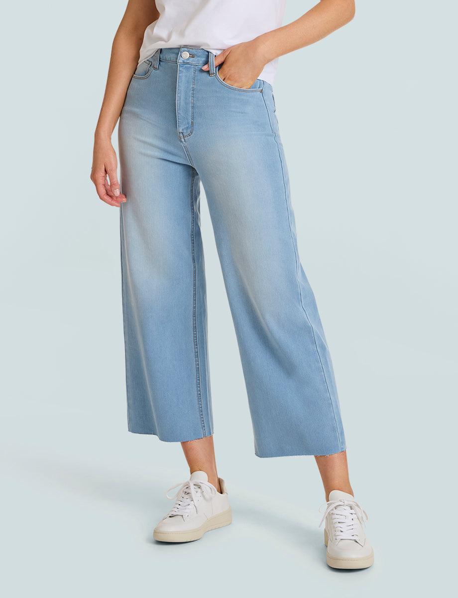Commando Do It All Denim High-Rise Cropped Wide Leg