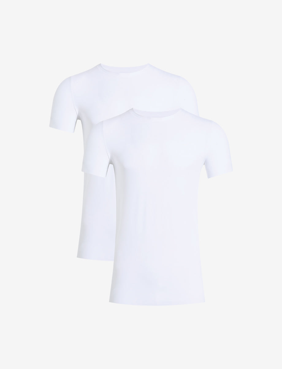 Commando Men's Classic Microfiber Crewneck Undershirt 2-Pack