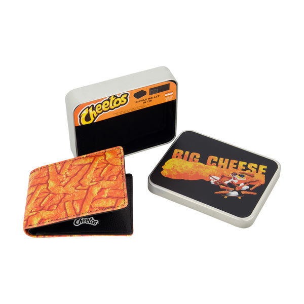 concept one CHEETOS BIG CHEESE AOP Bifold Wallet Slim Wallet with Decorative Tin Unisex