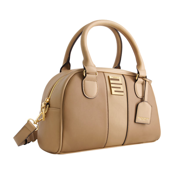 Concept One Christian Siriano New York Milano Bowling Satchel Tauple Taupe