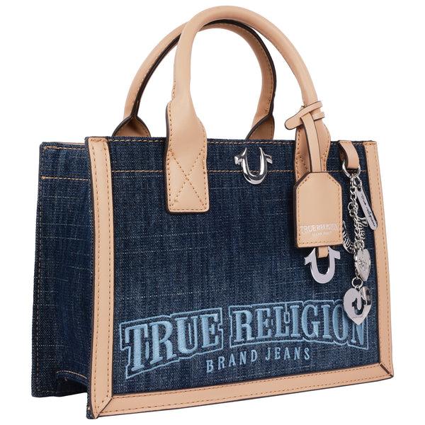 Concept One True Religion Bombe Logo Denim Tote