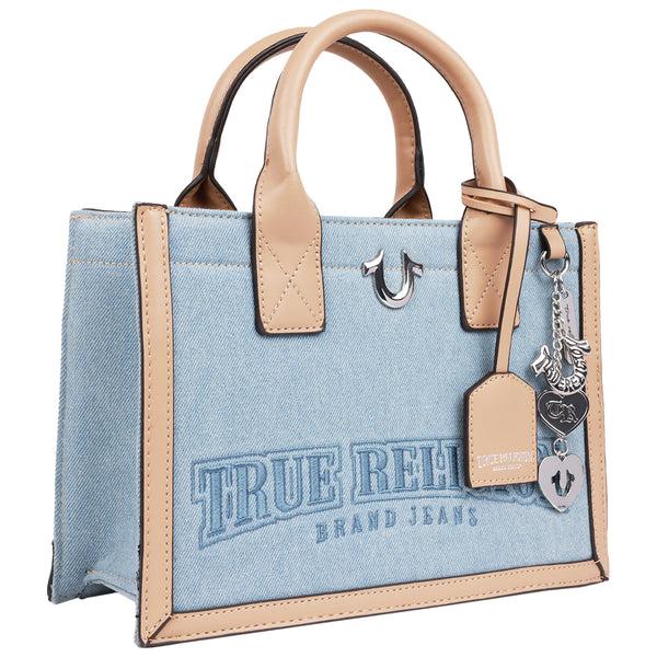 Concept One True Religion Bombe Logo Denim Tote