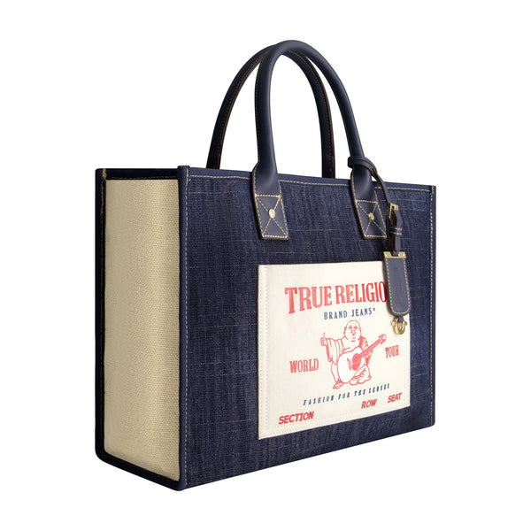 Concept One True Religion Buddha Pocket Denim Tote