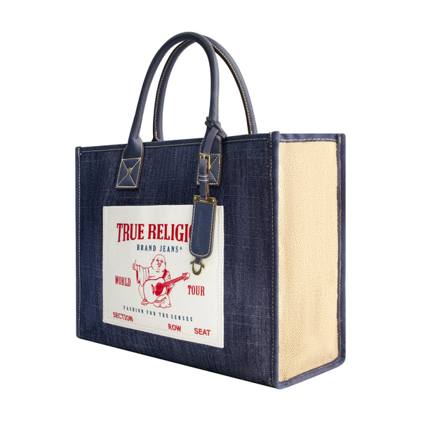 Concept One True Religion Buddha Pocket Denim Tote