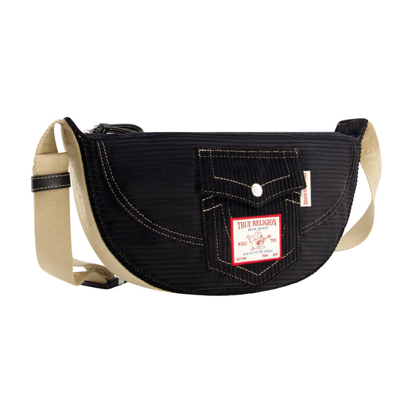 Concept One True Religion Corduroy Soft Hobo Black