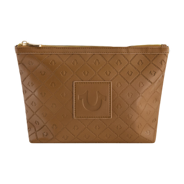 concept one True Religion cosmetic case BROWN