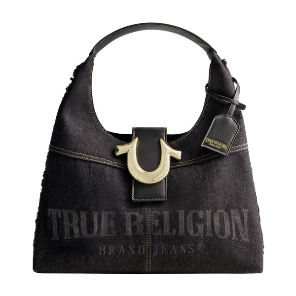 concept one True Religion Frayed Denim Hobo Black