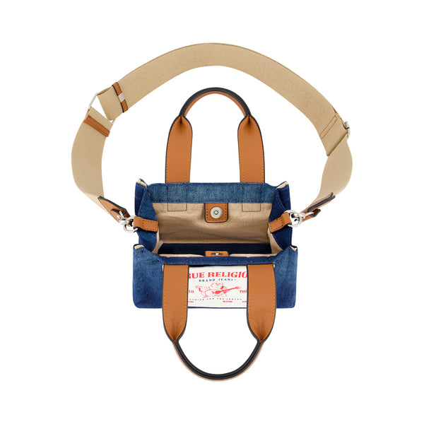 Concept One True Religion Mini Denim Tote Navy