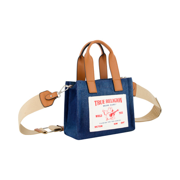 concept one True Religion Mini Denim Tote Navy