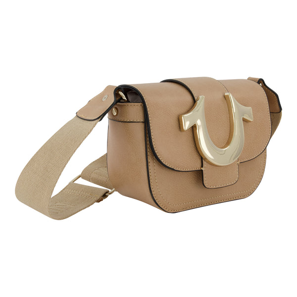 Concept One True Religion Mini Flap Crossbody Tan