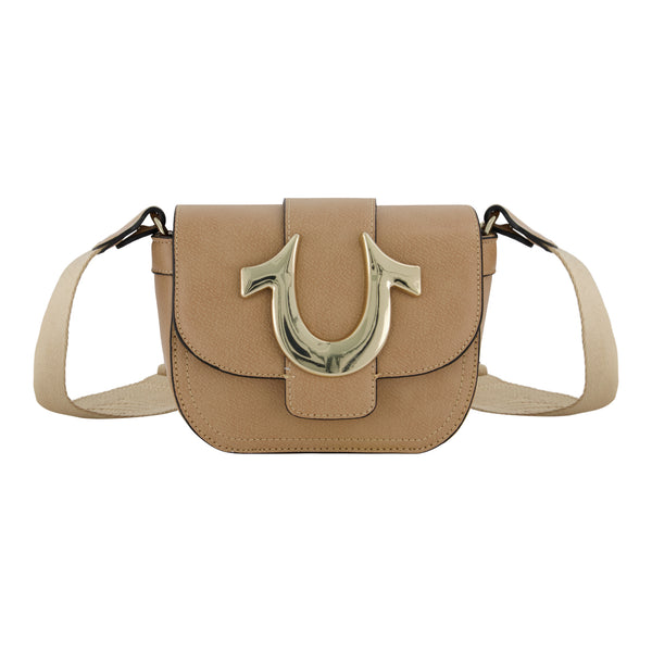 Concept One True Religion Mini Flap Crossbody Tan