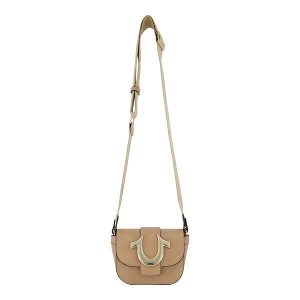 concept one True Religion Mini Flap Crossbody Tan