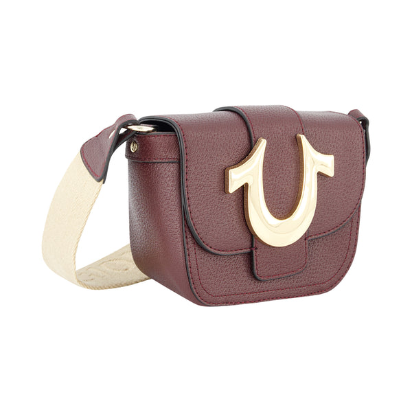 Concept One True Religion Mini Flap Crossbody Wine