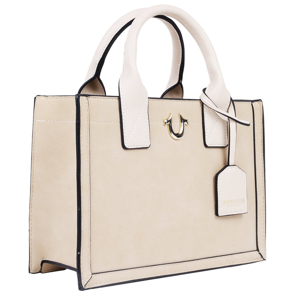 Concept One True Religion Modern Edge Suede Tote