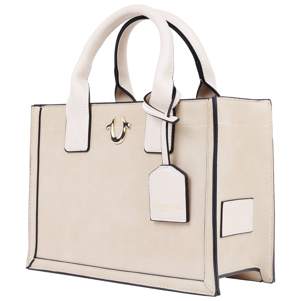 Concept One True Religion Modern Edge Suede Tote