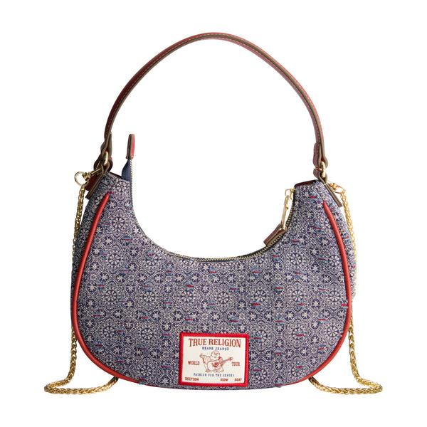 Concept One True Religion Striped Denim Small Hobo