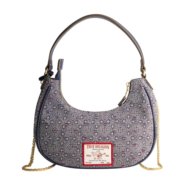 Concept One True Religion Striped Denim Small Hobo