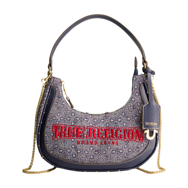 concept one True Religion Striped Denim Small Hobo