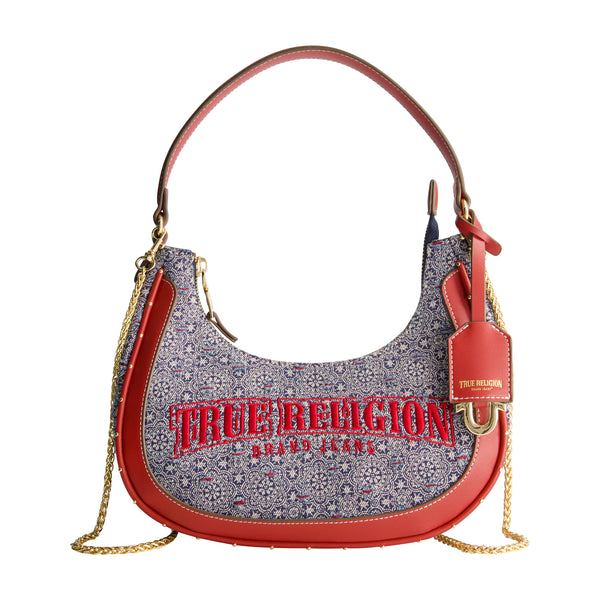 concept one True Religion Striped Denim Small Hobo