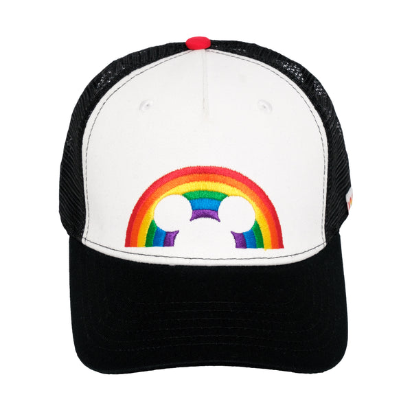 Concept One Disney Mickey Mouse Pride Rainbow Icon Embroidery Uncle Cap Blk/Wht