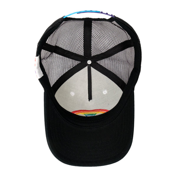 Concept One Disney Mickey Mouse Pride Rainbow Icon Embroidery Uncle Cap Blk/Wht