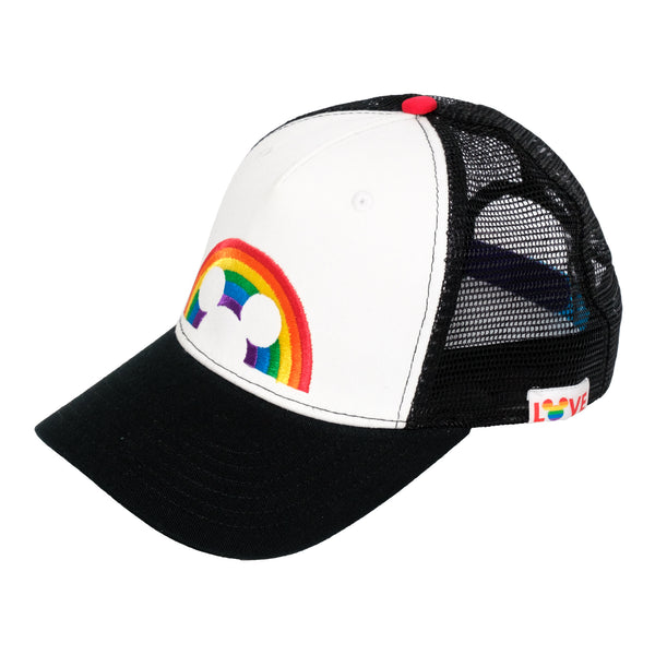 concept one Disney Mickey Mouse Pride Rainbow Icon Embroidery Uncle Cap Blk/Wht