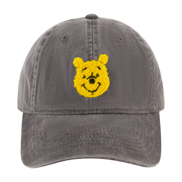 Concept One Disney Pooh Head Chenille Patch Dad Cap Black
