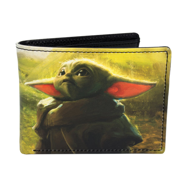 Concept One Disney Star Wars Grogu Wallet The Mandalorian Slim Bifold Wallet With Decorative Tin Case Unisex