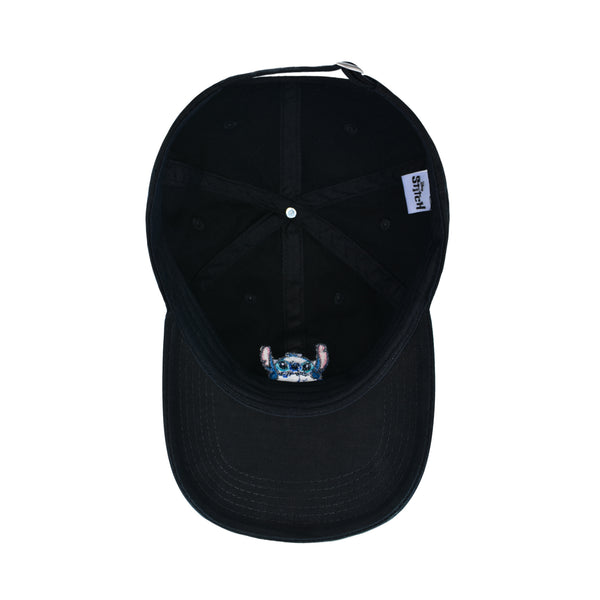 Concept One Disney Stitch Eating Dumplings Washed Dad Cap Black