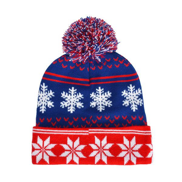 concept one Merry Christmoose Ugly Sweater Pom Beanie Navy