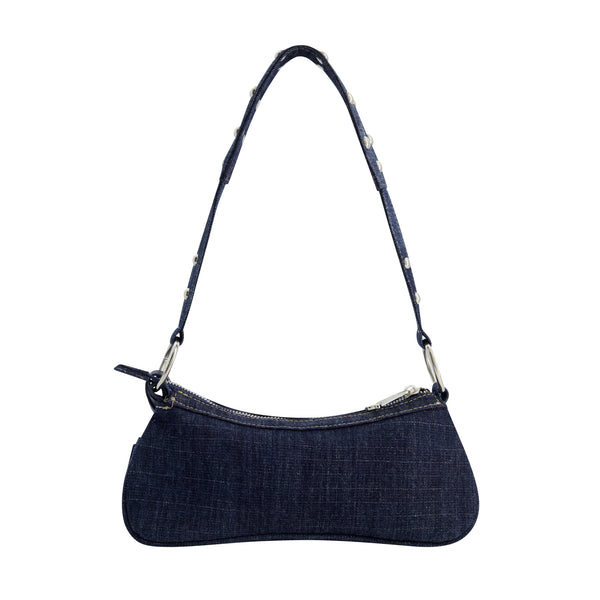 Concept One STUDDED HORSESHOE DE True Religion Horseshoe Denim Shoulder Bag Denim