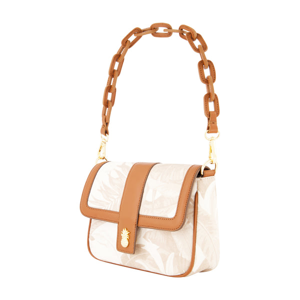 Concept One Tommy Bahama Leather Trim Floral Crossbody Flap Multi