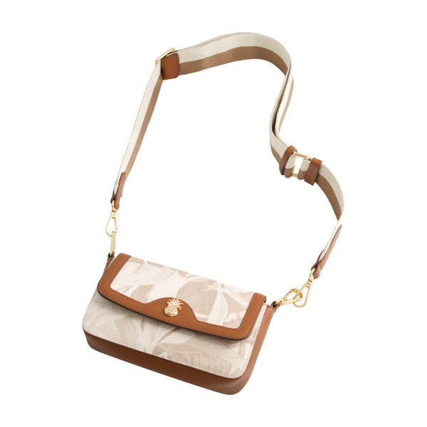 Concept One Tommy Bahama Leather Trim Floral Double Crossbody Multi