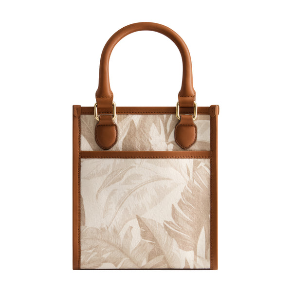 Concept One Tommy Bahama Leather Trim Floral North South Tote Multi