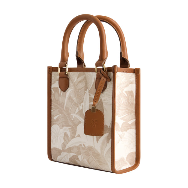 Concept One Tommy Bahama Leather Trim Floral North South Tote Multi