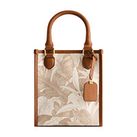 concept one Tommy Bahama Leather Trim Floral North South Tote Multi