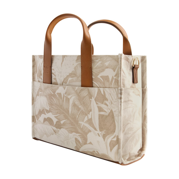 Concept One Tommy Bahama Leather Trim Medium Floral Tote Multi