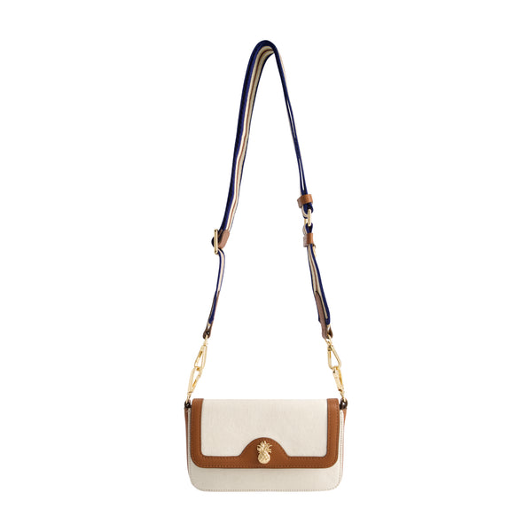 concept one Tommy Bahama Leather Trim Solid Canvis Double Crossbody Natural concept one Tommy Bahama Leather Trim Solid Canvis Double Crossbody Natural